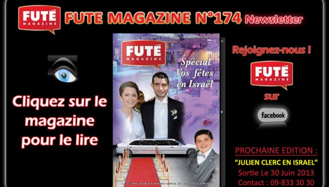 Futé Magazine : SPÉCIAL « VOS FÊTES EN ISRAËL » Futé Magazine : SPÉCIAL « VOS FÊTES EN ISRAËL »