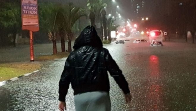 En quelques heures : 80 mm de pluie et de grêle sont tombés à Ashdod En quelques heures : 80 mm de pluie et de grêle sont tombés à Ashdod