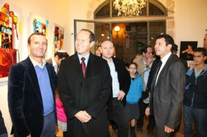 Nir Barkat le Maire de Jerusalem le jour du vernissage