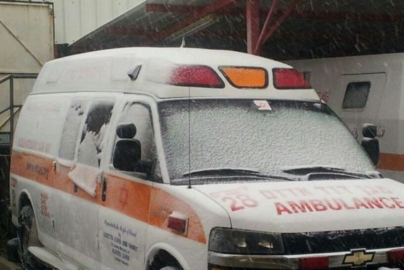 Face à la tempête et à la neige: le MDA gère des centaines d’appels à Jérusalem