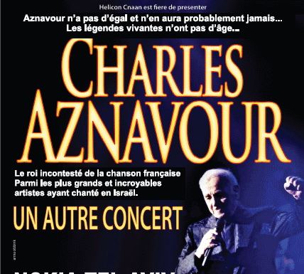 Charles Aznavour revient le 15 mars sur la scène du Hekhal Nokia à Tel Aviv
