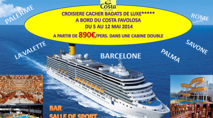 COSTA CROISIÈRE Cacher badats de luxe ******du 5 au 12 mai 2014