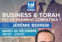 Conférence avec Jérémie Berrebi – Torah & Business sont-ils compatibles ?