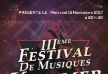 Espace francophone : 3 eme festival de musique Klezmer ce 15 novembre 2017 a 20 h 30
