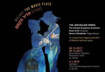 La Flute Enchantée de Mozart à Jérusalem et Ashdod le 3 janvier 2018 a 20 h 30, un événement unique à ne pas manquer