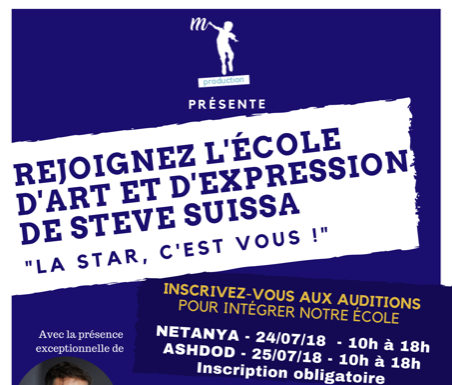 Une école d’art et d’expression à Ashdod pour les 13 à 22 ans. Steeve Suissa et Cécile Bens vous y attendent !