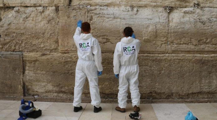 Nettoyage des petites notes placées dans le Kotel avant Pessah dans les conditions du COVID-19