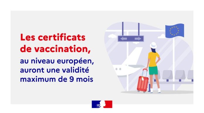 Voyages : à partir du 1er février, la validité du Pass Sanitaire Covid numérique de l’UE sera limitée à 9 mois pour les voyageurs vaccinés