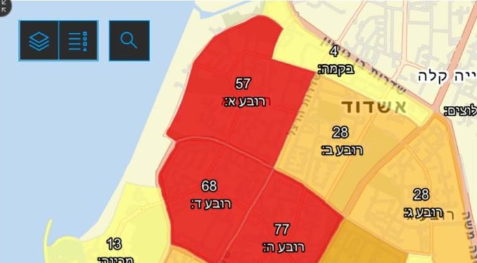Ashdod redevient une ville rouge : 1 personne positive sur 5 au Corona