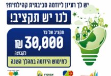 Ashdod : Apportez une idée dans le domaine de l’environnement et vous recevrez 30 000 NIS !