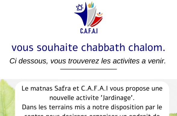 C.A.F.A.I. : les activités proposées cette semaine 18-11-2022