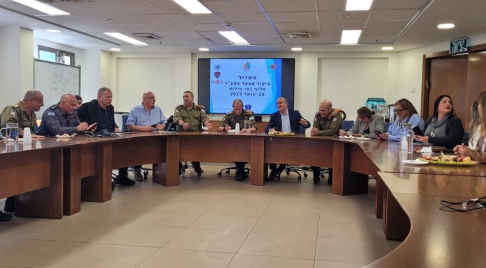 Ashdod : visite du général de division Rafi Milo, le nouveau commandant du Commandement du front intérieur