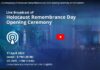 Diffusion en direct de la cérémonie d’ouverture de la Journée du souvenir de l’Holocauste