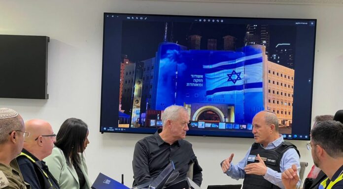 Mairie Ashdod – Evaluation de la situation au 22-10-2023 soir et visite de Benny Gantz