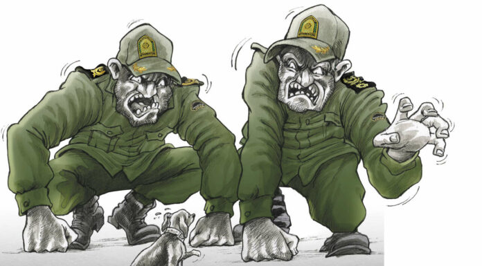 L’Iran ou l’hydre tentaculaire (à l’attention des diserts « blancs-becs » ignares et autres « genres » incultes) Rony Akrich dessin de Heidari Iran