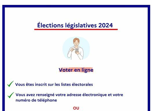 Elections législatives 2024 : Comment préparer son vote par Internet ? attention ca commence aujourd’hui !!!