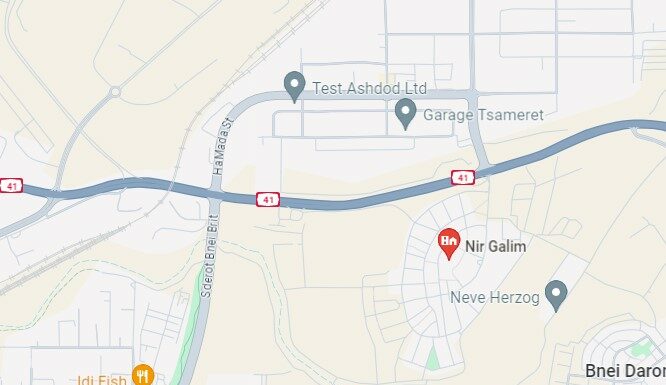 Ashdod – Schéma de l’ordre de circulation à l’échangeur Nir Galim