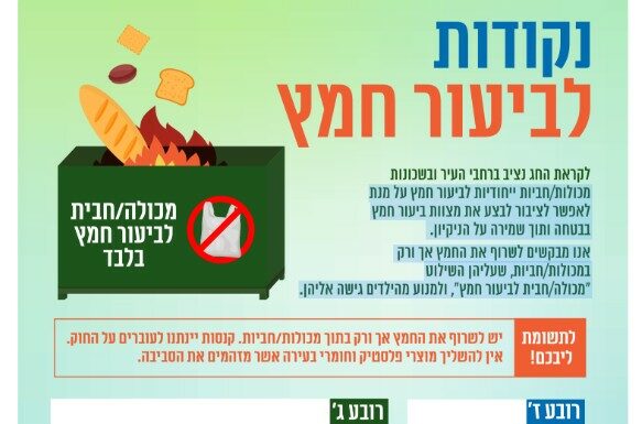 Pessah – Où brûler le ‘Hamets’ à Ashdod ? et ou cashériser les ustensiles de cuisine ?