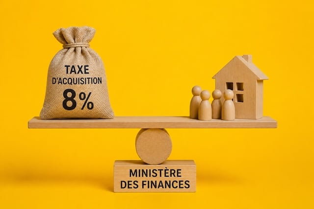 taxe acquisition 8 %