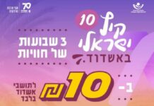 Ashdod fait durer l’été : les billets à 10 shekels seront mis en vente ce dimanche 2 août 2026 !